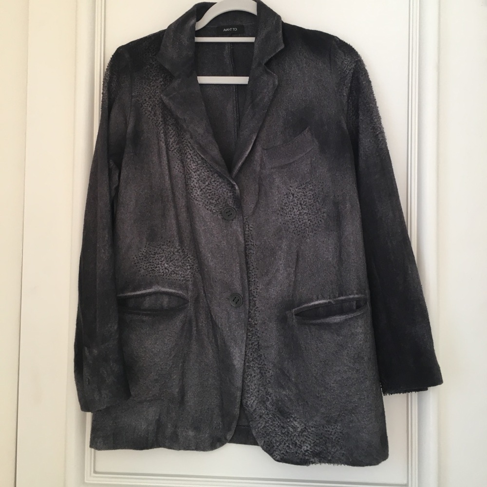 AVANT TOI 100% WOOL BLAZER Size Medium Dark Gray.